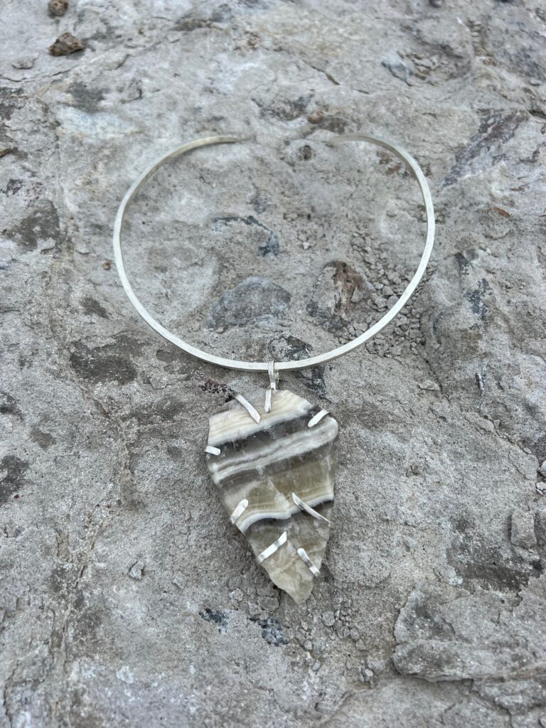 africa-shaped crystal necklace