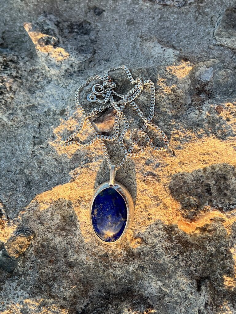 Lapis Lazuli silver necklace