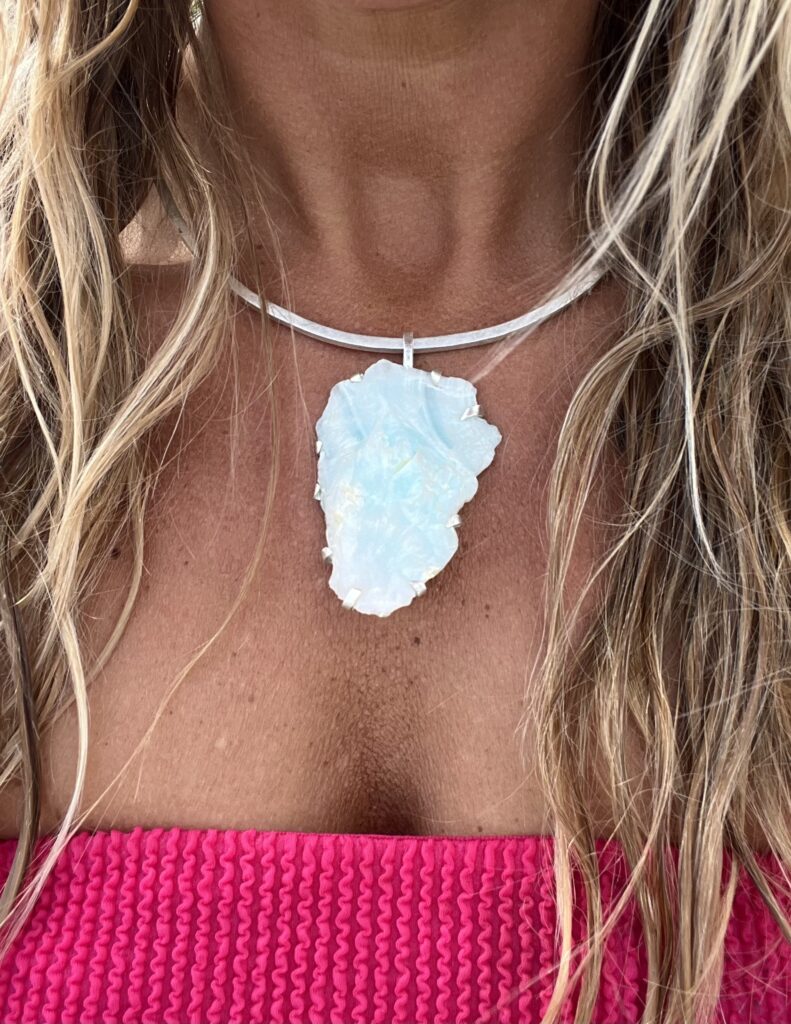 aragonite necklace in silver 925